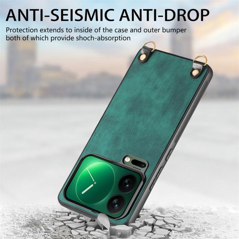 Hoesje Xiaomi 17 Pro Max Lederlook Bescherming Hoesje