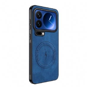 Hoesje Xiaomi 17 Pro Max Magsafe-leerlook Bescherming Hoesje