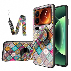 Hoesje Xiaomi 17 Pro Max Patchwork Standaard En Riem