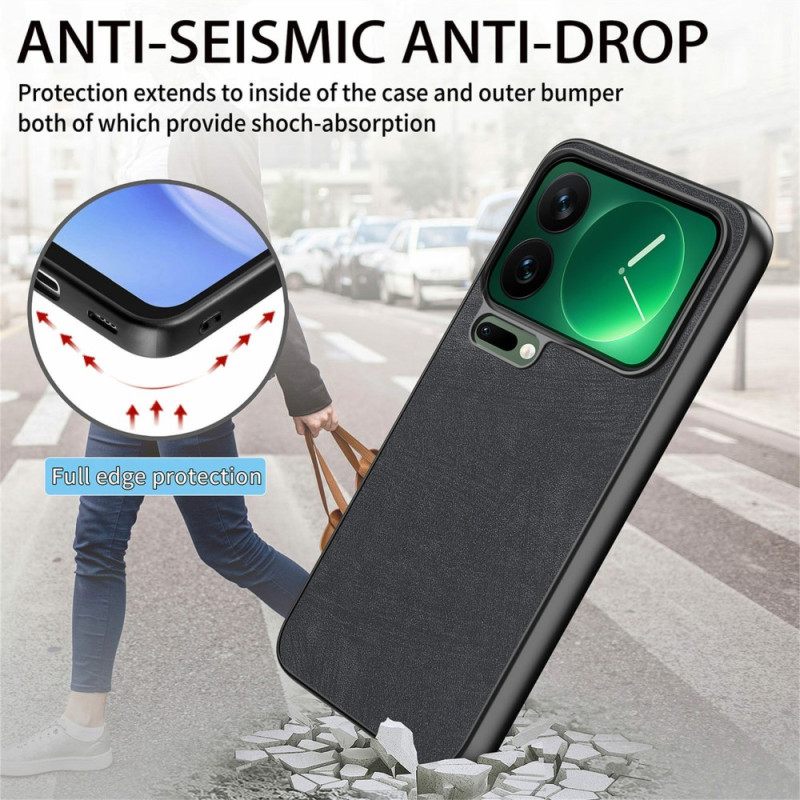 Hoesje Xiaomi 17 Pro Max Schokbestendig Slank Model Met Lederlook