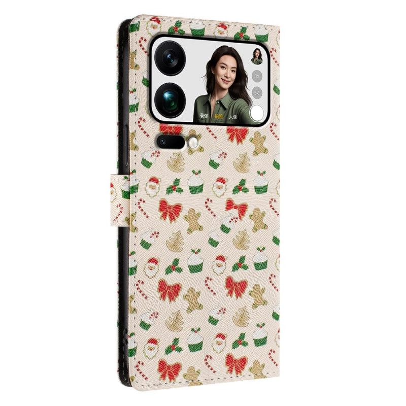 Leren Hoesje Voor Xiaomi 17 Pro Max Kerst