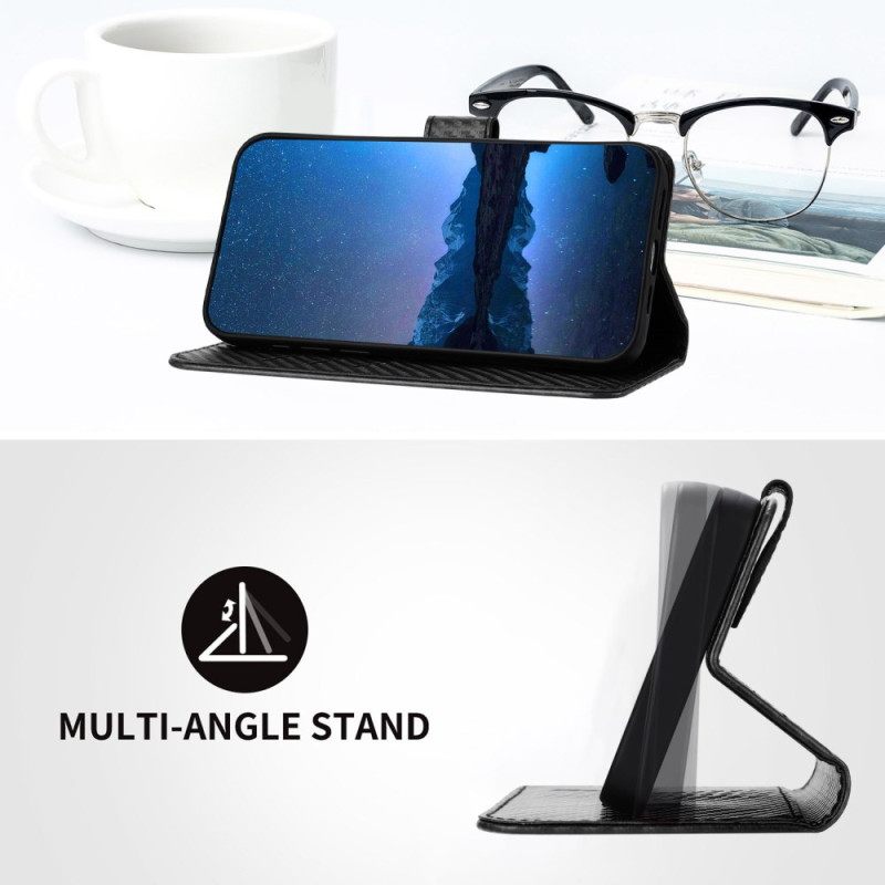 Leren Hoesje Voor Xiaomi 17 Pro Max Koolstofvezelkoord