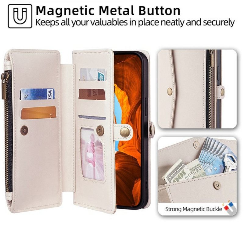 Leren Hoesje Voor Xiaomi 17 Pro Max Portemonnee En Schouderband