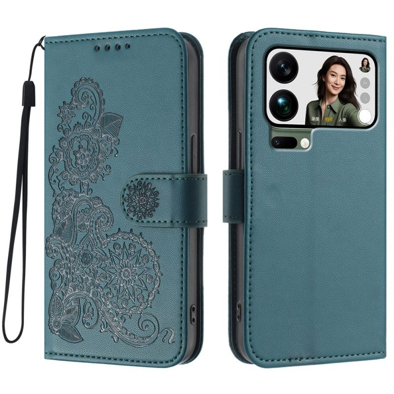 Leren Hoesje Xiaomi 17 Pro Max Kanten Mandala Bescherming Hoesje