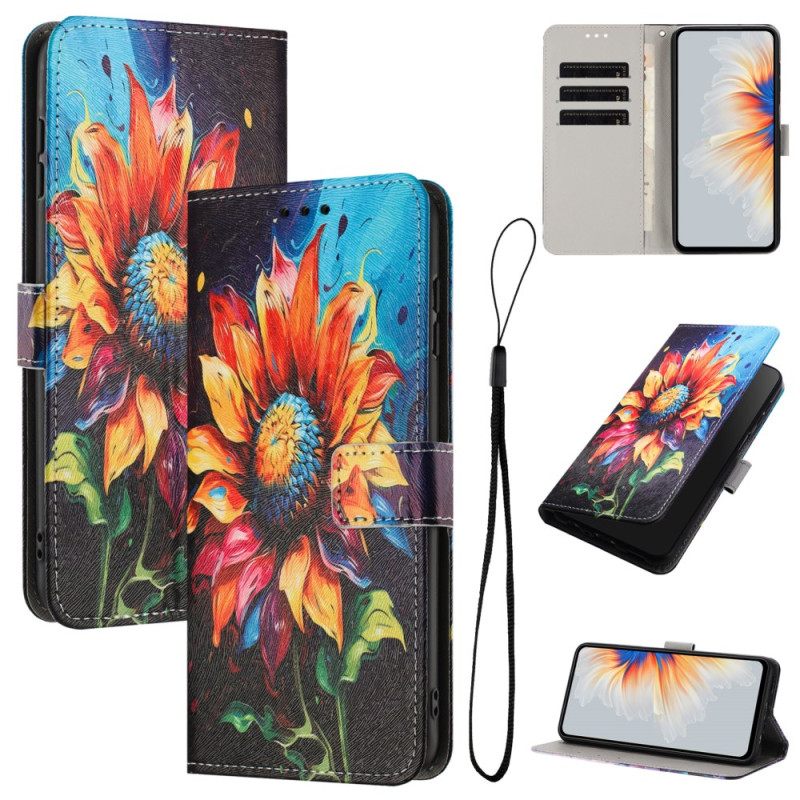 Leren Hoesje Xiaomi 17 Pro Max Zonnebloem