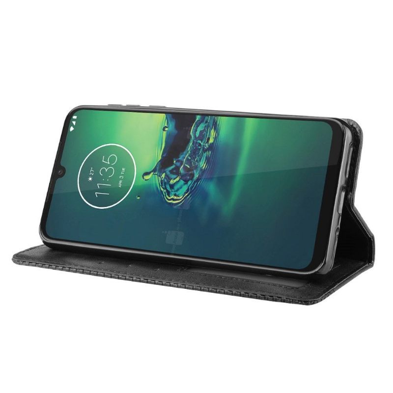 Cover voor Motorola Moto G8 Plus Anti-fall Leer In Cirénius-stijl