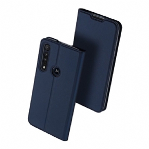 Folio-hoesje voor Motorola Moto G8 Plus Anti-fall Kaarthouder Met Satijneffect