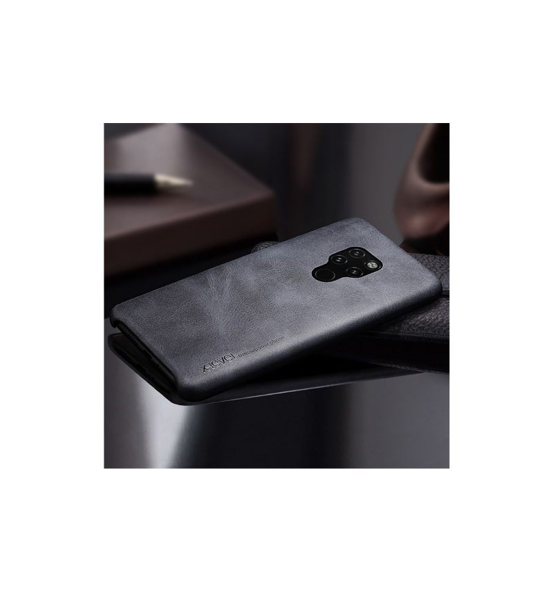 Hoesje voor Huawei Mate 20 Vintage Serie Leder - Zwart