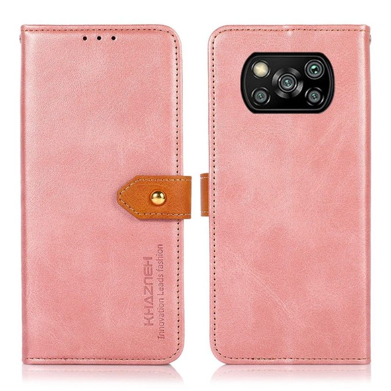 Folio-hoesje voor Poco X3 / X3 Pro / X3 NFC Khazneh Tweekleurig Kunstleer