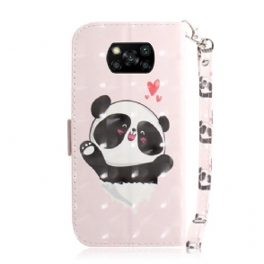 Folio-hoesje voor Poco X3 / X3 Pro / X3 NFC Schattige Panda
