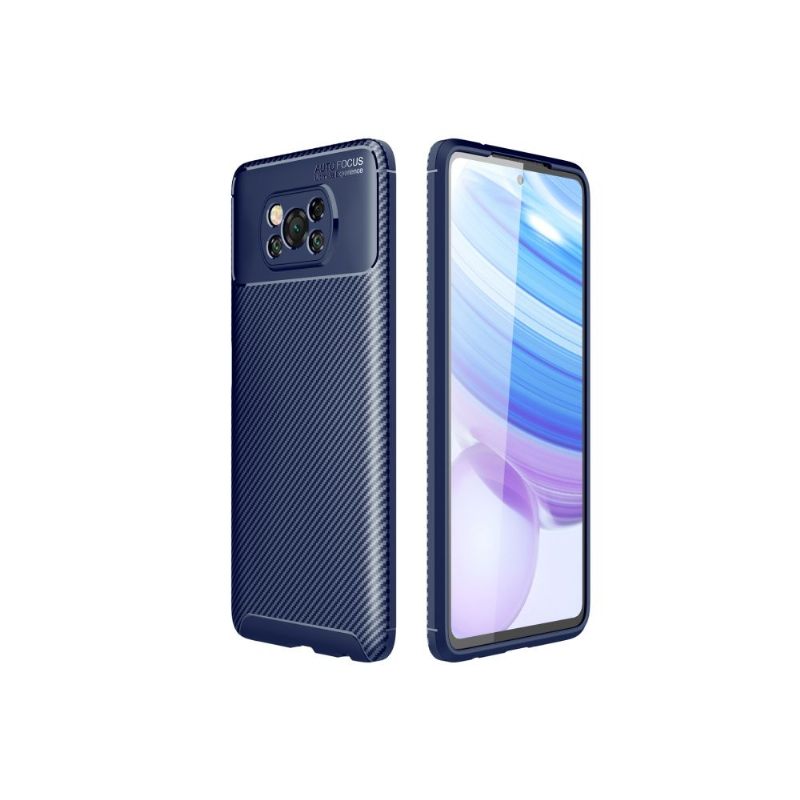 Hoesje voor Poco X3 / X3 Pro / X3 NFC Anti-fall Koolstofvezeleffect