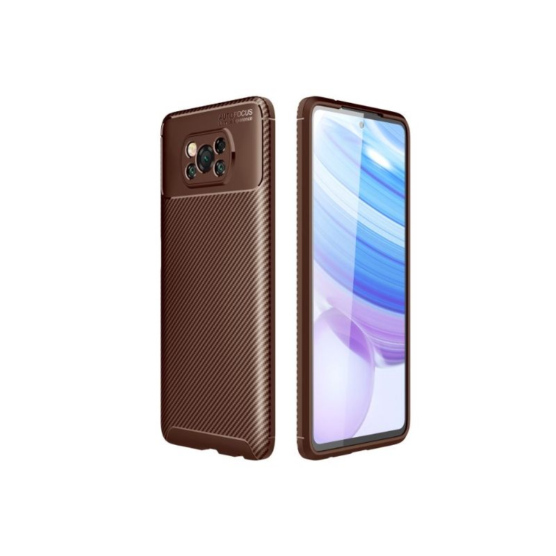 Hoesje voor Poco X3 / X3 Pro / X3 NFC Anti-fall Koolstofvezeleffect