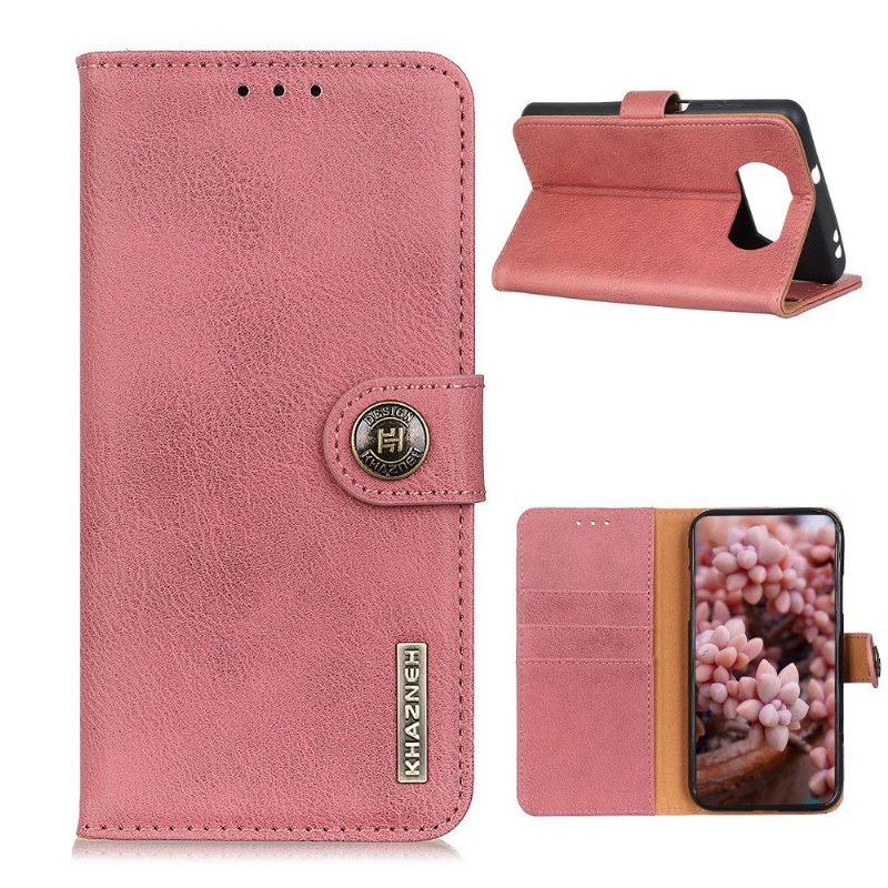 Leren Hoesje voor Poco X3 / X3 Pro / X3 NFC Bescherming Khazneh Leereffect