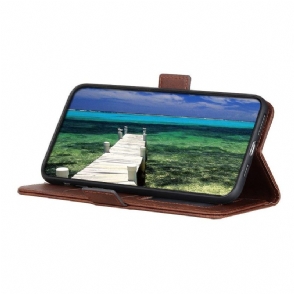 Cover voor Asus Zenfone 8 Flip Anti-fall Portemonnee Leren Folio-hoesje Mat Lederen Hoes