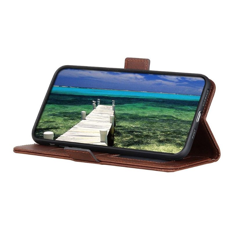 Cover voor Asus Zenfone 8 Flip Anti-fall Portemonnee Leren Folio-hoesje Mat Lederen Hoes