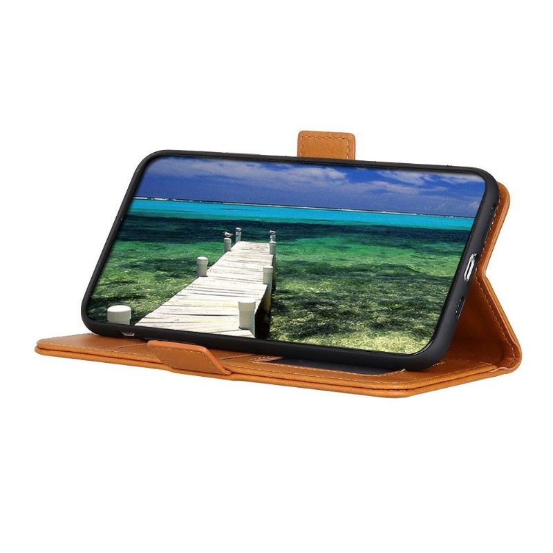 Cover voor Asus Zenfone 8 Flip Anti-fall Portemonnee Leren Folio-hoesje Mat Lederen Hoes