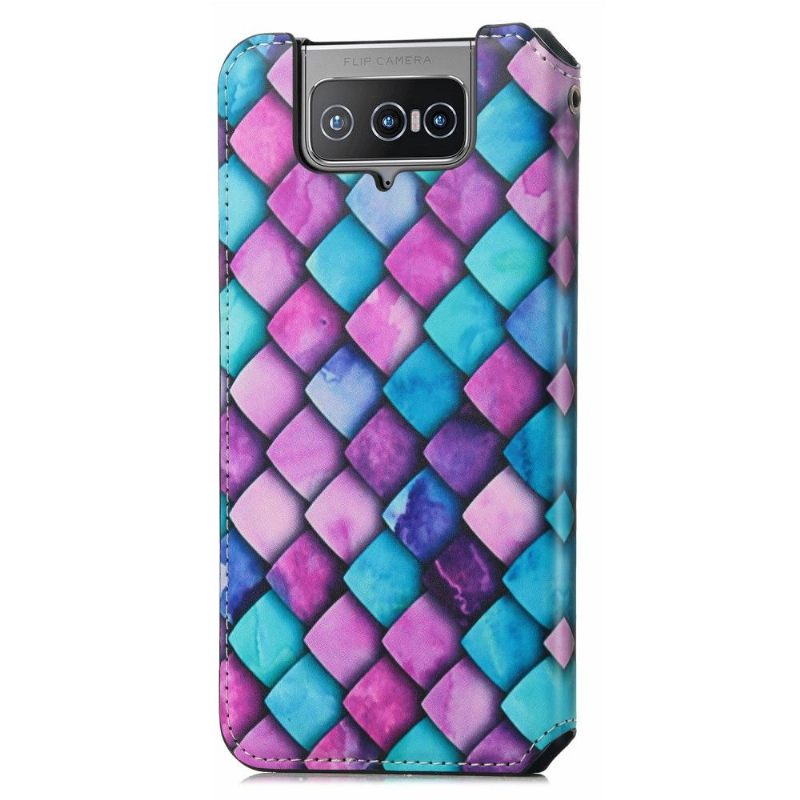 Folio-hoesje voor Asus Zenfone 8 Flip Gekleurde Schaalstijl