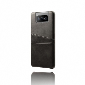 Hoesje voor Asus Zenfone 8 Flip Folio-hoesje Melody Leder Effect Kaarthouder