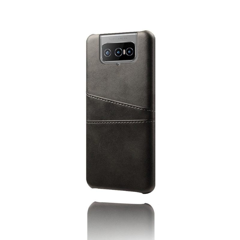 Hoesje voor Asus Zenfone 8 Flip Folio-hoesje Melody Leder Effect Kaarthouder