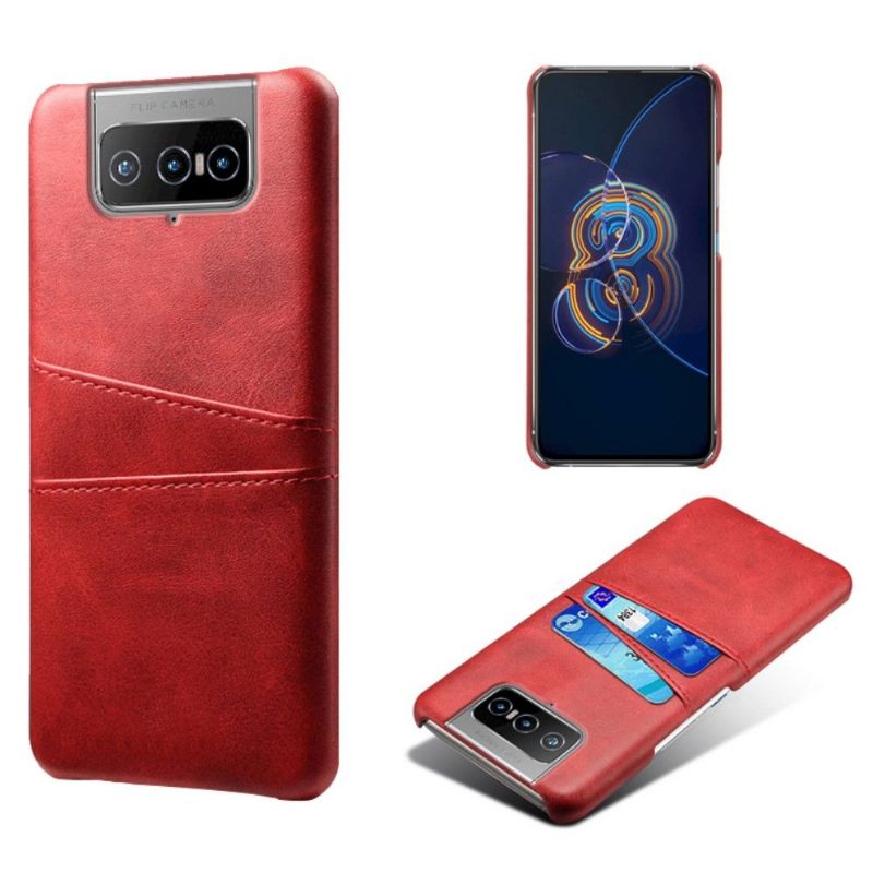 Hoesje voor Asus Zenfone 8 Flip Folio-hoesje Melody Leder Effect Kaarthouder
