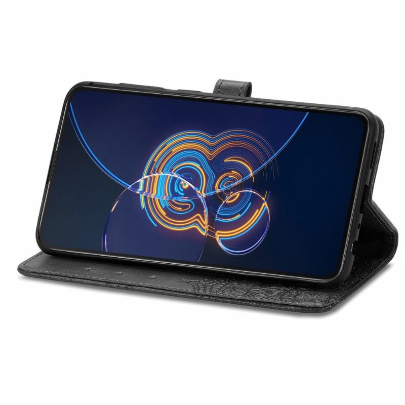 Leren Hoesje voor Asus Zenfone 8 Flip Bescherming Folio-hoesje Mandala-reliëf In Kunstleer