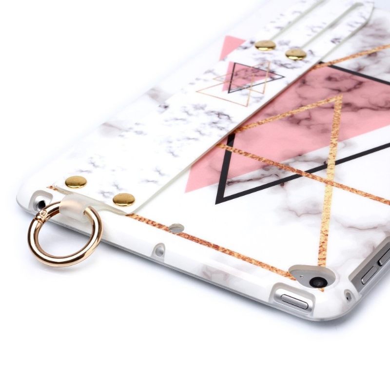 iPad Mini 5 2019 - Hoesje Met Band Marmeren Driehoeken
