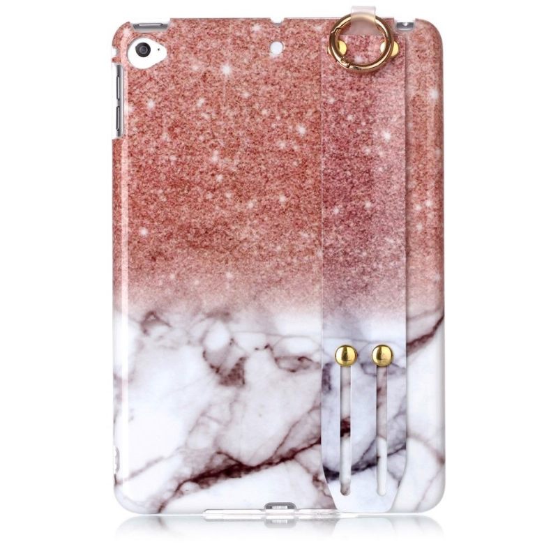 iPad Mini 5 2019 - Hoesje Met Glitter En Marmeren Band