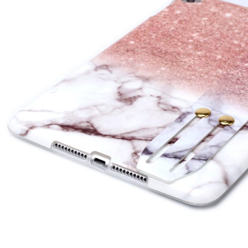 iPad Mini 5 2019 - Hoesje Met Glitter En Marmeren Band