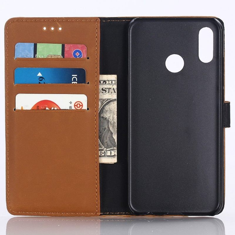 Cover voor Xiaomi Mi Play Kunstleer Retro Kaarthouder