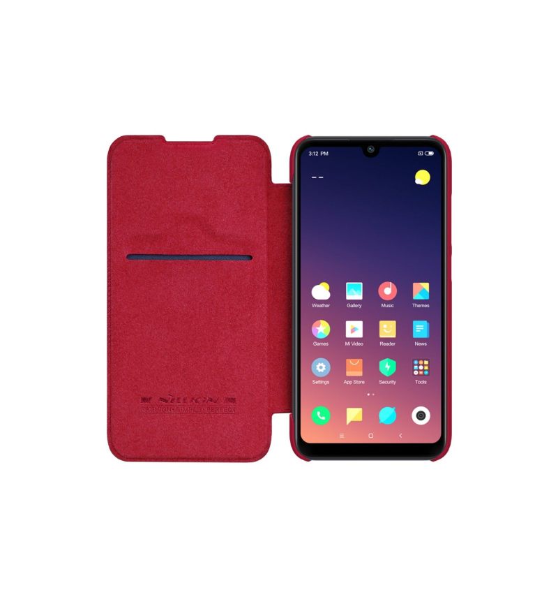 Folio-hoesje voor Xiaomi Mi Play Nillkin Qin Leren Cover - Rood