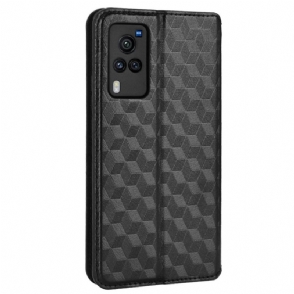 Folio-hoesje voor Vivo X60 Pro Ontwerpgeometrie
