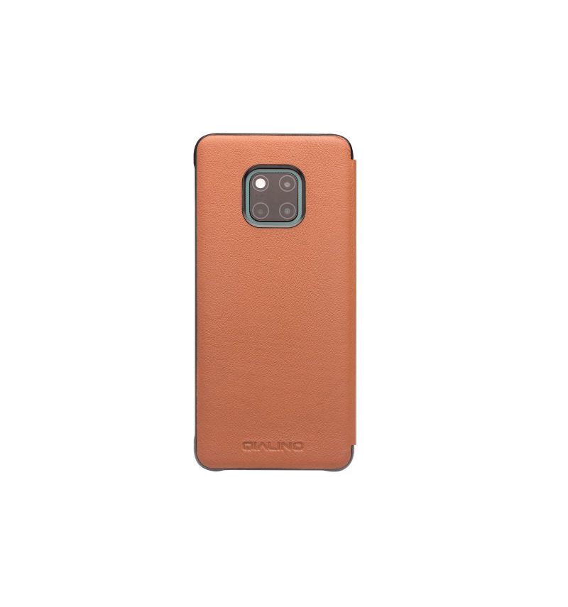 Folio-hoesje voor Huawei Mate 20 Pro In Leer Met Venster - Lichtbruin