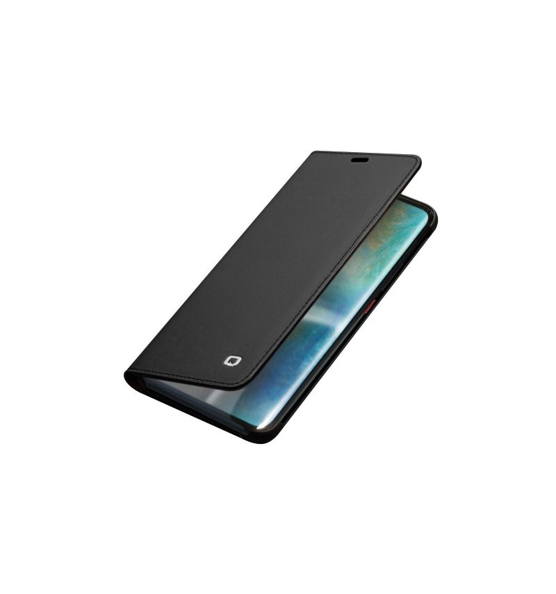 Folio-hoesje voor Huawei Mate 20 Pro Klassiek Echt Leer - Zwart