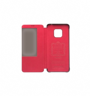 Leren Hoesje voor Huawei Mate 20 Pro Bescherming Leer Met Venster - Rood