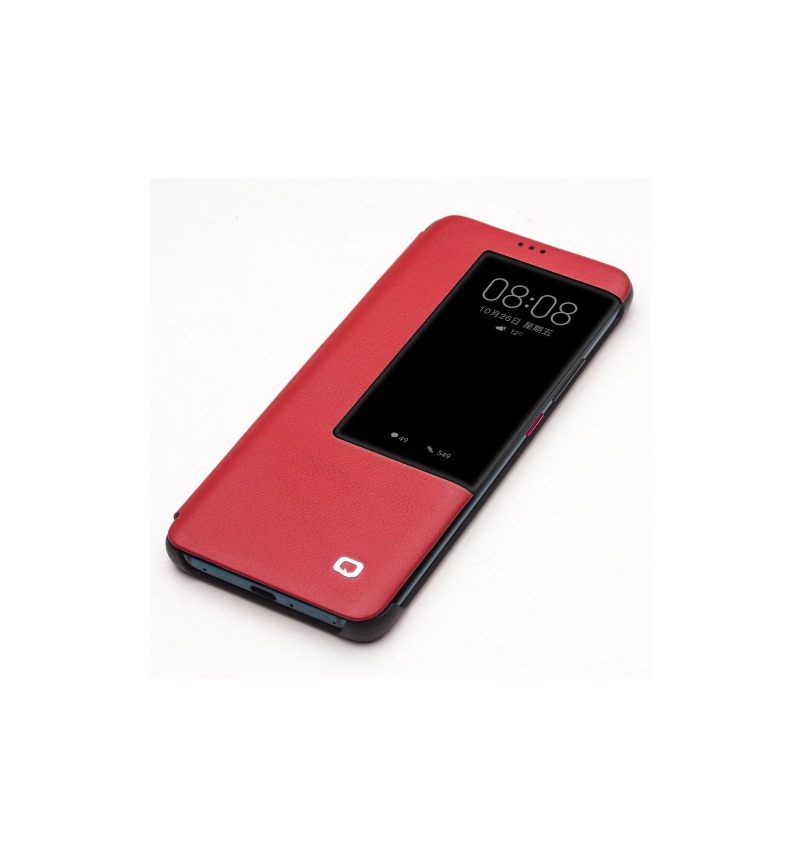 Leren Hoesje voor Huawei Mate 20 Pro Bescherming Leer Met Venster - Rood