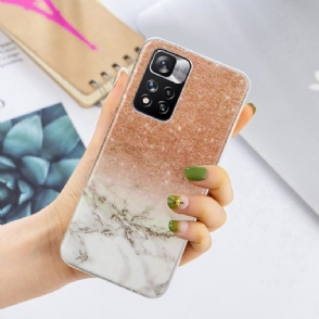 Hoesje voor Xiaomi Redmi Note 11 Pro Plus 5G Glittermarmer