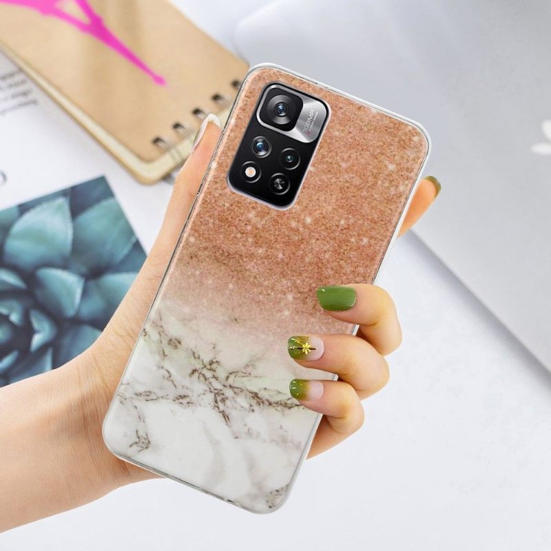Hoesje voor Xiaomi Redmi Note 11 Pro Plus 5G Glittermarmer