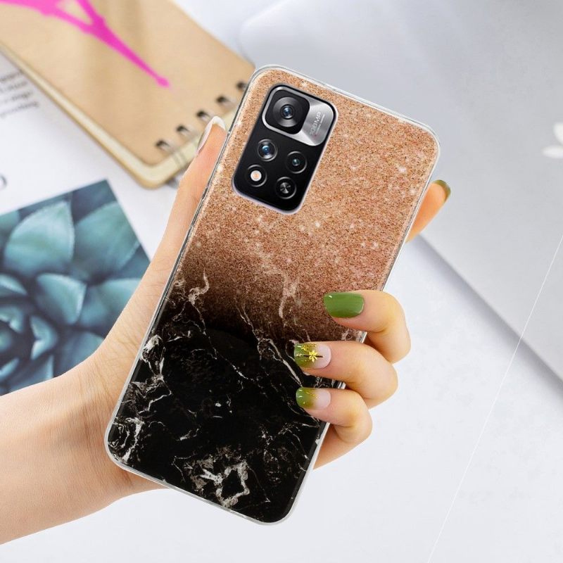 Hoesje voor Xiaomi Redmi Note 11 Pro Plus 5G Glittermarmer