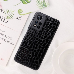 Hoesje voor Xiaomi Redmi Note 11 Pro Plus 5G Zwart Krokodil-effect