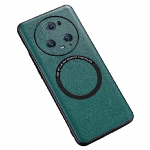 Hoesje voor Honor Magic 5 Pro Magsafe-compatibel Kunstleer