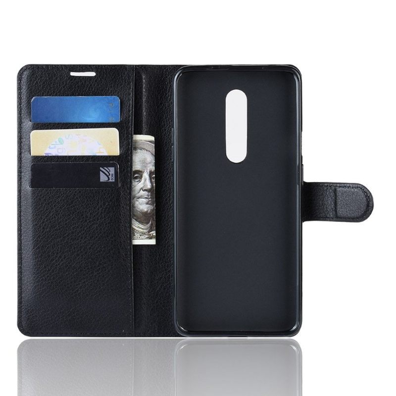 Cover voor OnePlus 7 Pro Stijl Lederen Kaarthouder