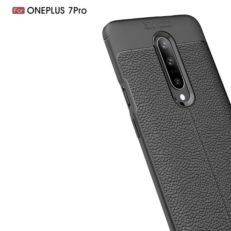 Hoesje voor OnePlus 7 Pro Afwerkingsgel Van Kunstleer