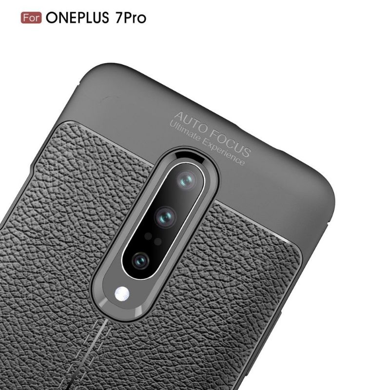 Hoesje voor OnePlus 7 Pro Afwerkingsgel Van Kunstleer