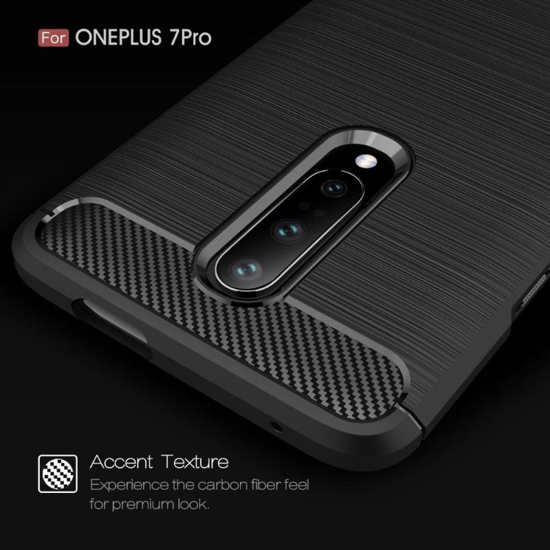 Hoesje voor OnePlus 7 Pro Koolborstel Gel