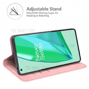 Cover voor OnePlus 9 Pro Kunstleer Stand Functie