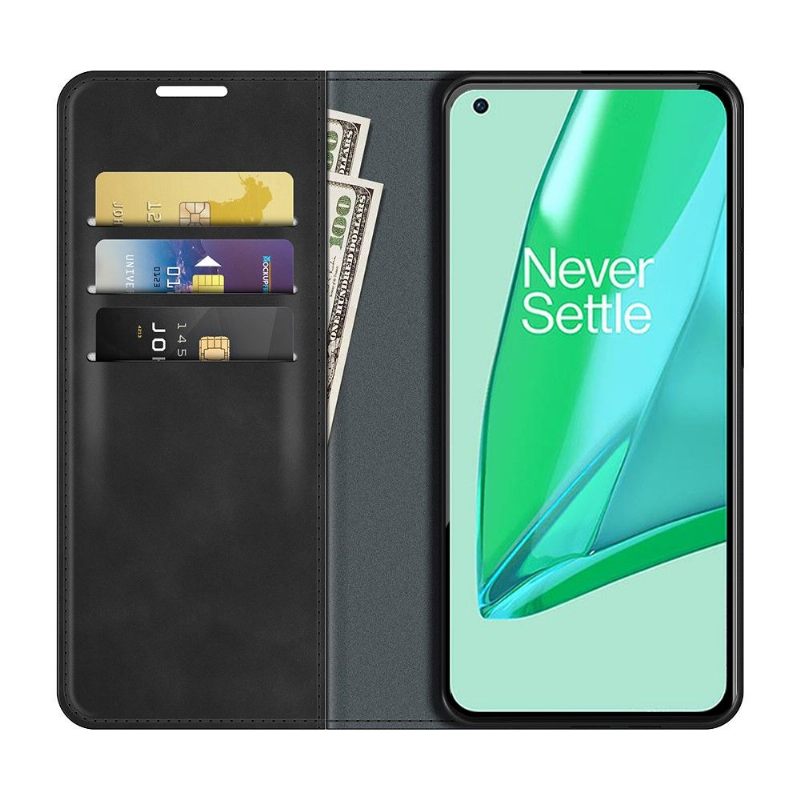 Cover voor OnePlus 9 Pro Kunstleer Stand Functie