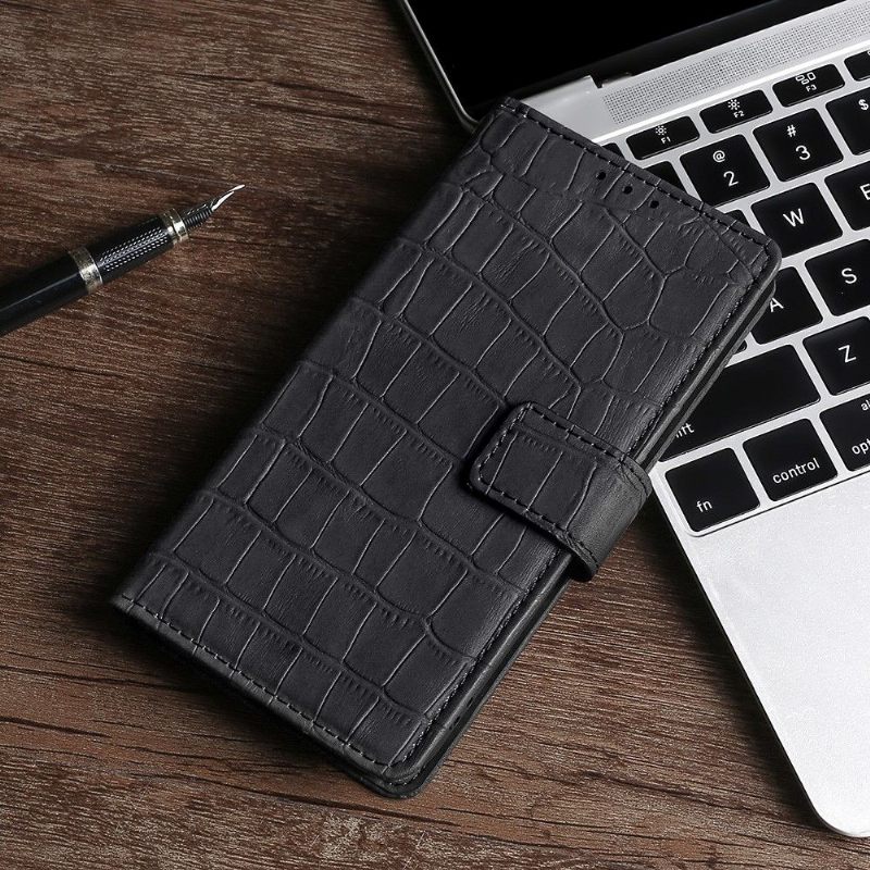 Folio-hoesje voor OnePlus 9 Pro Ana Faux Krokodillenleer