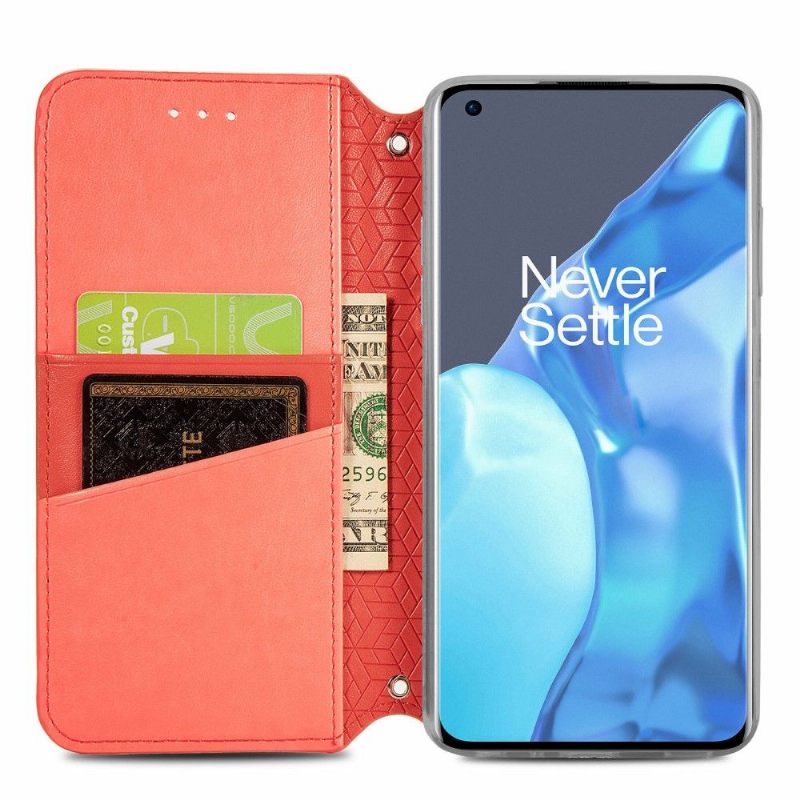 Folio-hoesje voor OnePlus 9 Pro Chique Mandala-leereffect