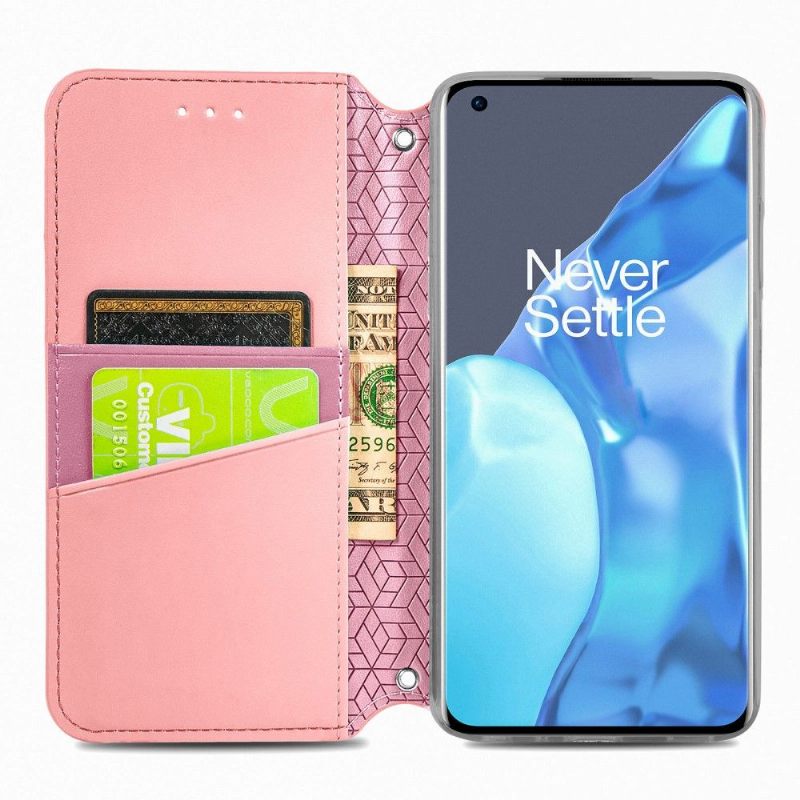 Folio-hoesje voor OnePlus 9 Pro Chique Mandala-leereffect