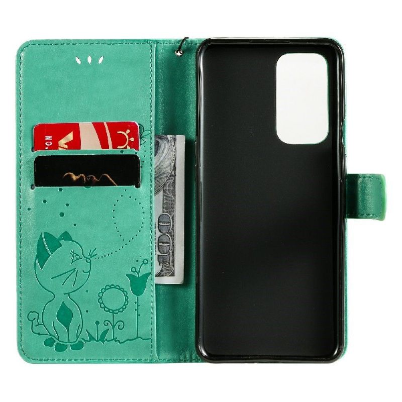 Folio-hoesje voor OnePlus 9 Pro Kattenillustratie